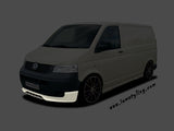 VW T5- Front splitter bumper lip spoiler valance add on, only for Prefacelift Transporter