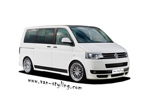 VW T5- Front splitter bumper lip spoiler valance add on (Sport), only for Facelift