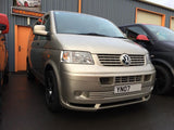 VW T5- Front splitter bumper lip spoiler valance add on (NEW GERMAN STYLE), only for Transporter Prefacelift